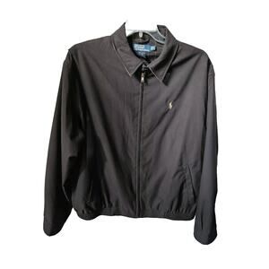 Vintage Polo Ralph Lauren Men’s Black Lined Harrington Jacket Pony Size XL